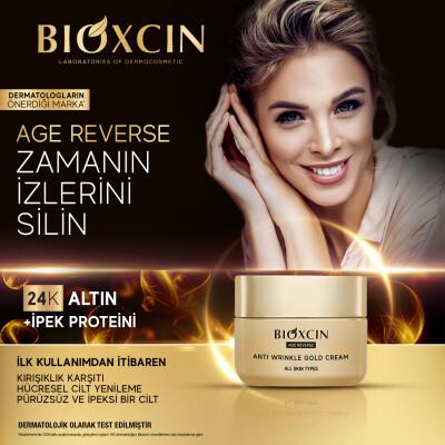 Bioxcin Anti-Aging Face Cream with Gold Particles - Luxurious Hydrating Cream for Fine Lines & Wrinkles, 1.69 fl oz