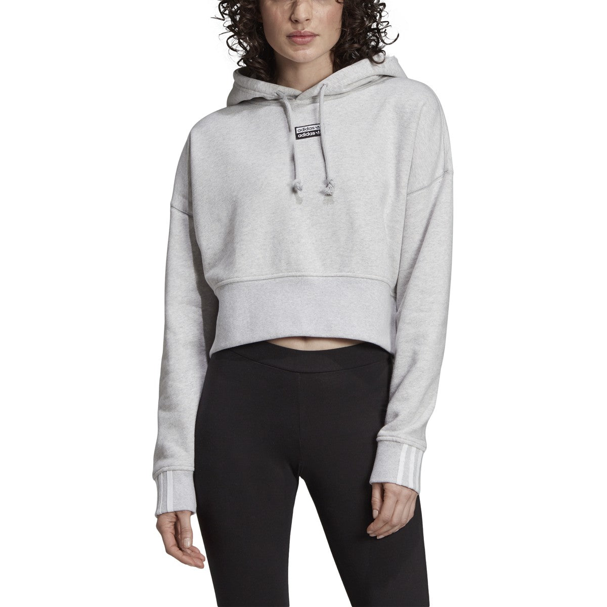 adidas Women's 3-Stripes Cropped Hoodie Sweaters
