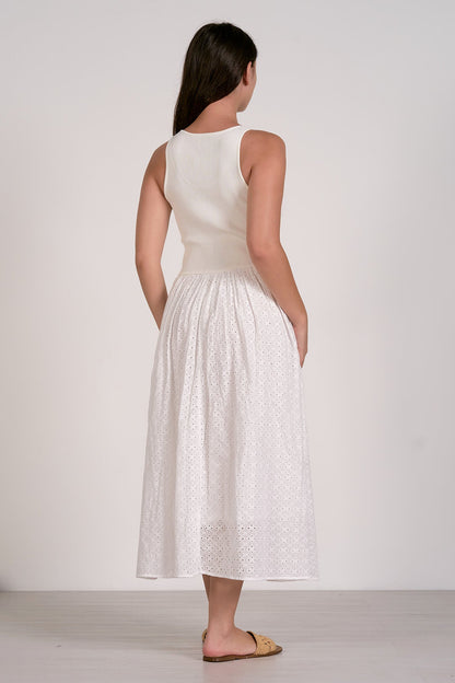 Eliana Dress White