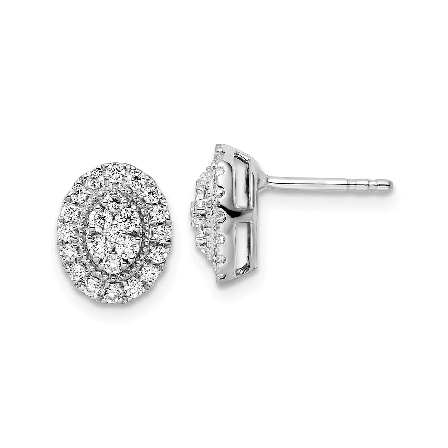 Lab Grown diamond 14K Gold Stud Earrings