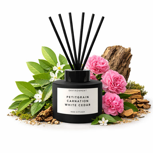 ENVIRONMENT 200mL Reed Diffuser Petitgrain Carnation WhiteCedar