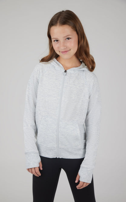 Girls Brushed Full Zip Hooded Jacket