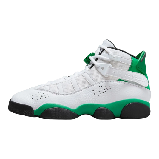 Jordan 6 Rings Kids Shoes White/Black/Lucky Green