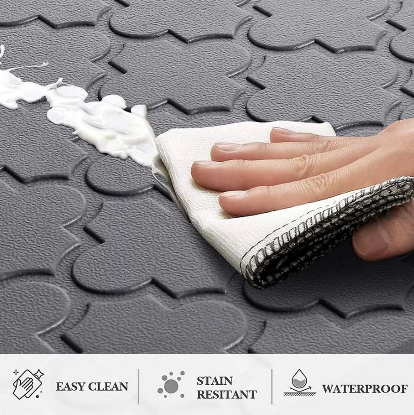 Trellis Embossed Foam Kitchen Mat