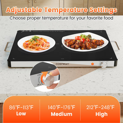 Electric Warming Food Warmer with Adjustable Temperature Control and Overheat Protection