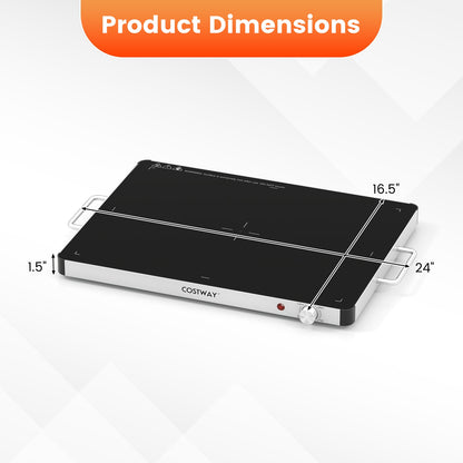 Electric Warming Food Warmer with Adjustable Temperature Control and Overheat Protection