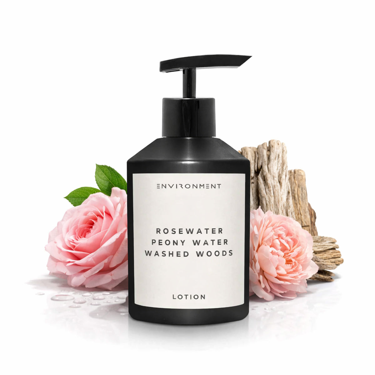 ENVIRONMENT 300mL Lotion Rosewater PeonyWater WashedWoods