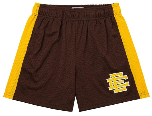 Eric Emanuel Men's Ee Basic Short Chocolate/Athletic Gold Fw22