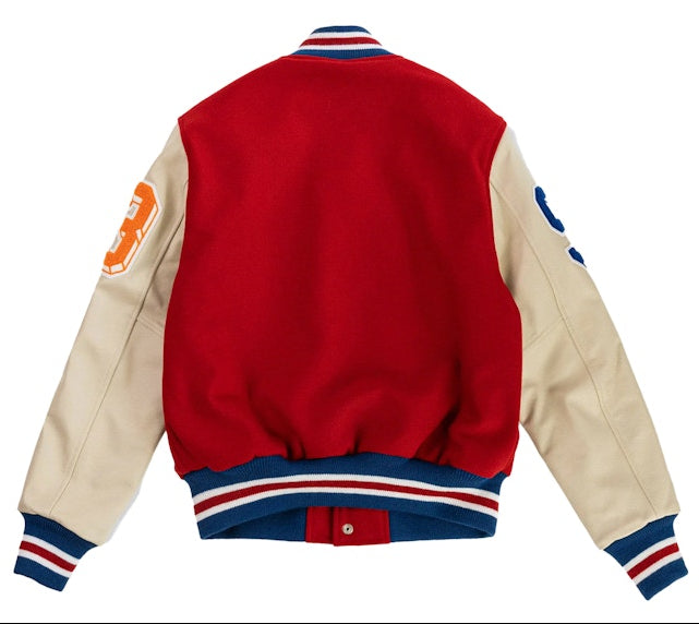 Eric Emanuel Men's Ee Varsity Letterman Wool/Leather Jacket Ss24