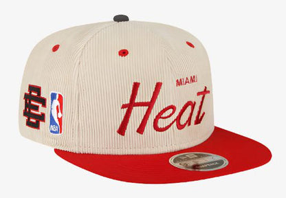 New Era Men's X Eric Emanuel NBA 'Miami Heat' Ee 9Fifty Snapback Hat Hats