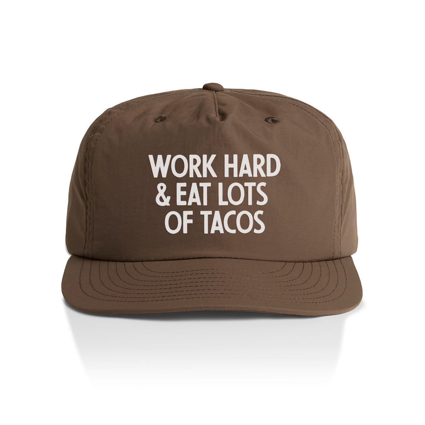 Frankie Jean Work Hard & Eat Tacos Nylon Snapback