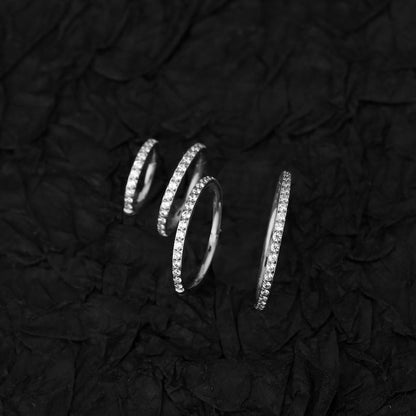 Mint & Lily Eternity Crystal Cartilage Hoop Earrings | 16g