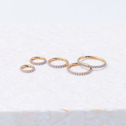 Mint & Lily Eternity Crystal Cartilage Hoop Earrings | 16g