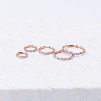 Mint & Lily Eternity Crystal Cartilage Hoop Earrings | 16g