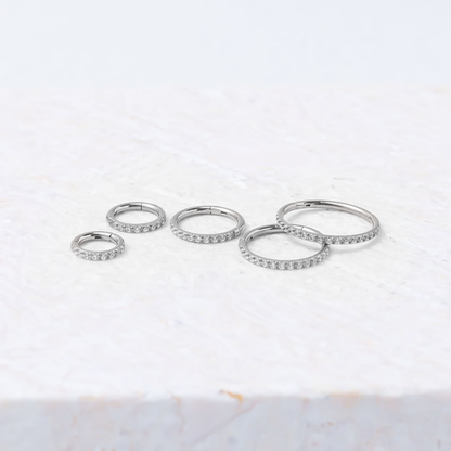 Mint & Lily Eternity Crystal Cartilage Hoop Earrings | 16g