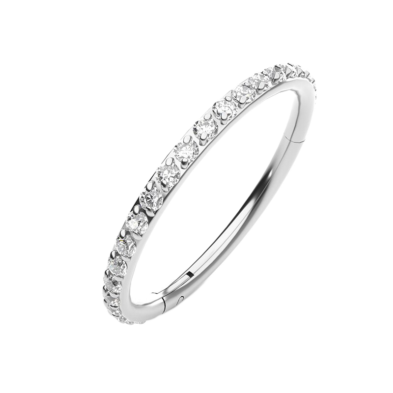 Mint & Lily Eternity Crystal Cartilage Hoop Earrings | 16g