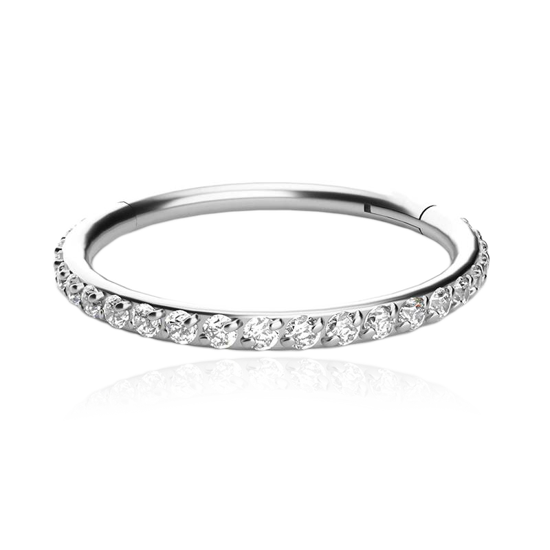 Mint & Lily Eternity Crystal Cartilage Hoop Earrings | 16g