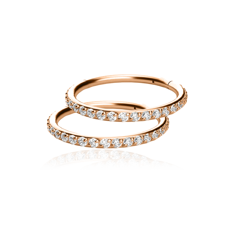 Mint & Lily Eternity Crystal Cartilage Hoop Earrings | 16g