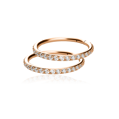 Mint & Lily Eternity Crystal Cartilage Hoop Earrings | 16g