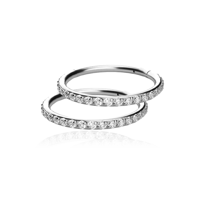 Mint & Lily Eternity Crystal Cartilage Hoop Earrings | 16g