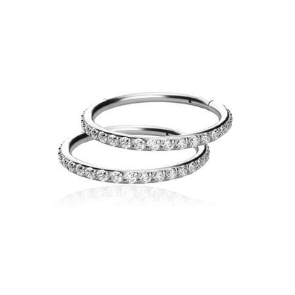 Mint & Lily Eternity Crystal Cartilage Hoop Earrings | 16g