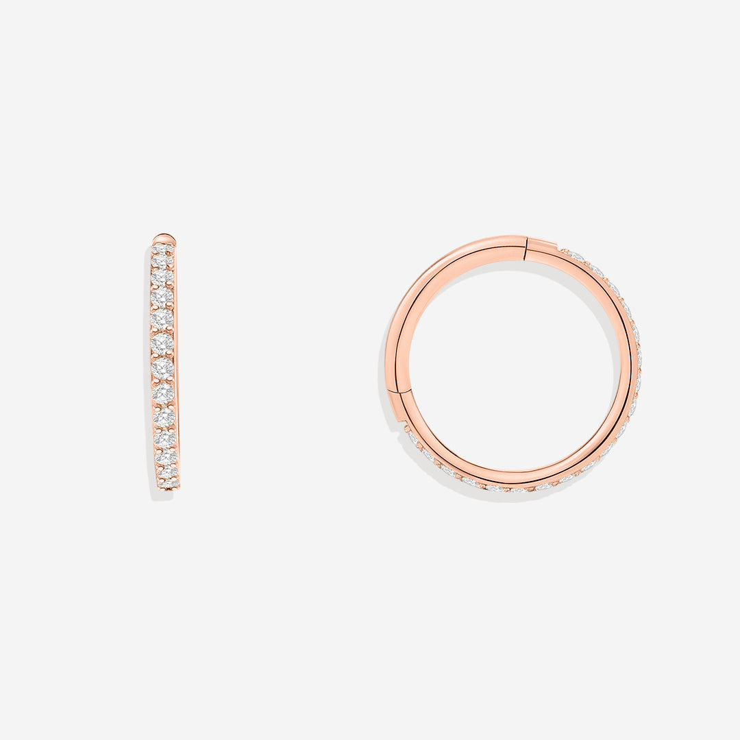 Mint & Lily Eternity Crystal Cartilage Hoop Earrings | 16g