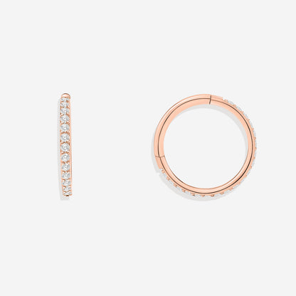 Mint & Lily Eternity Crystal Cartilage Hoop Earrings | 16g