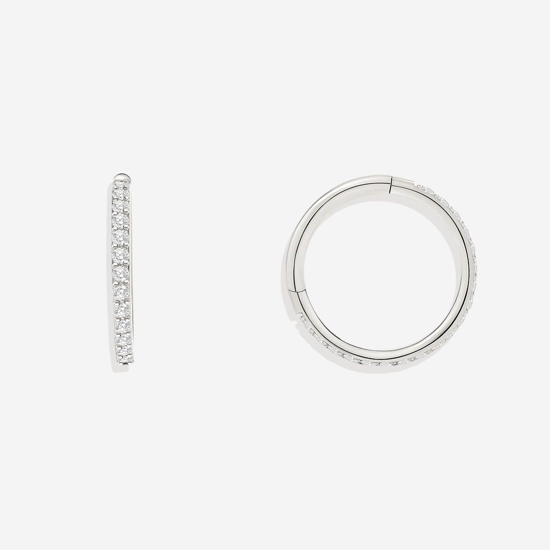 Mint & Lily Eternity Crystal Cartilage Hoop Earrings | 16g