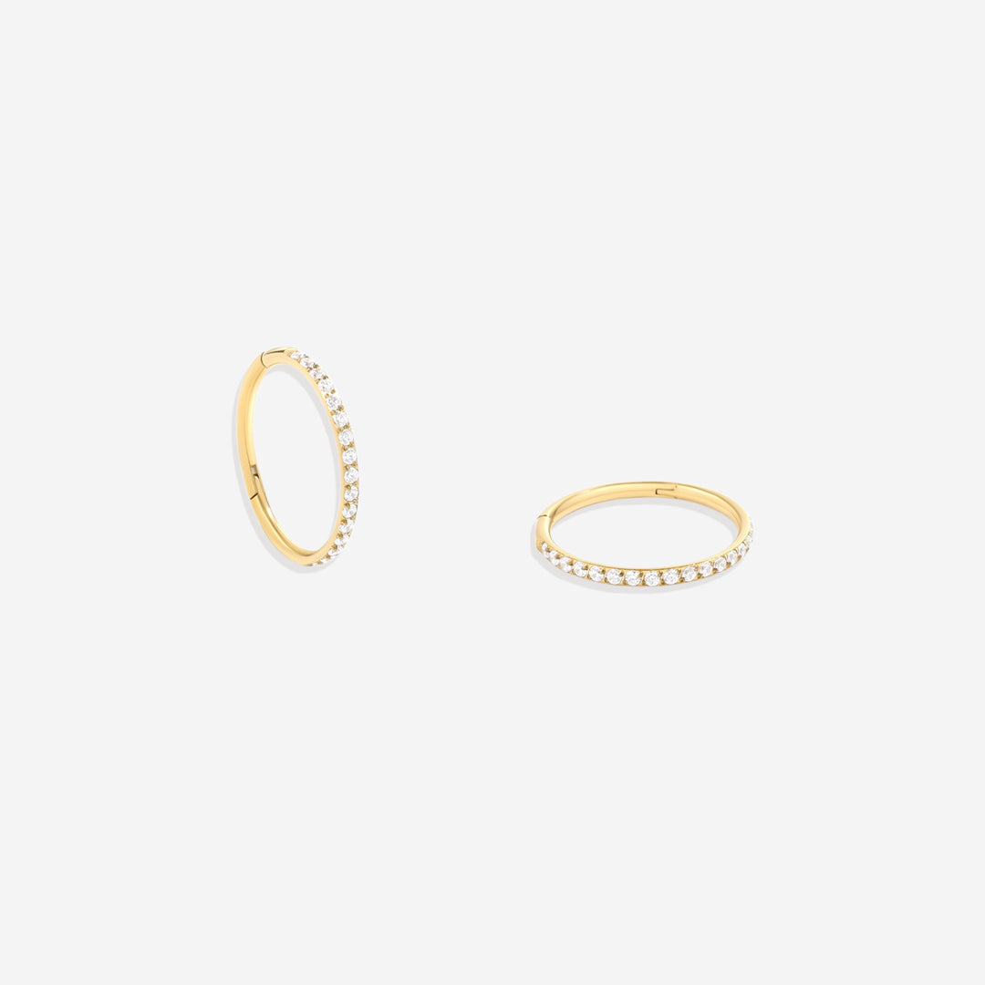 Mint & Lily Eternity Crystal Cartilage Hoop Earrings | 16g