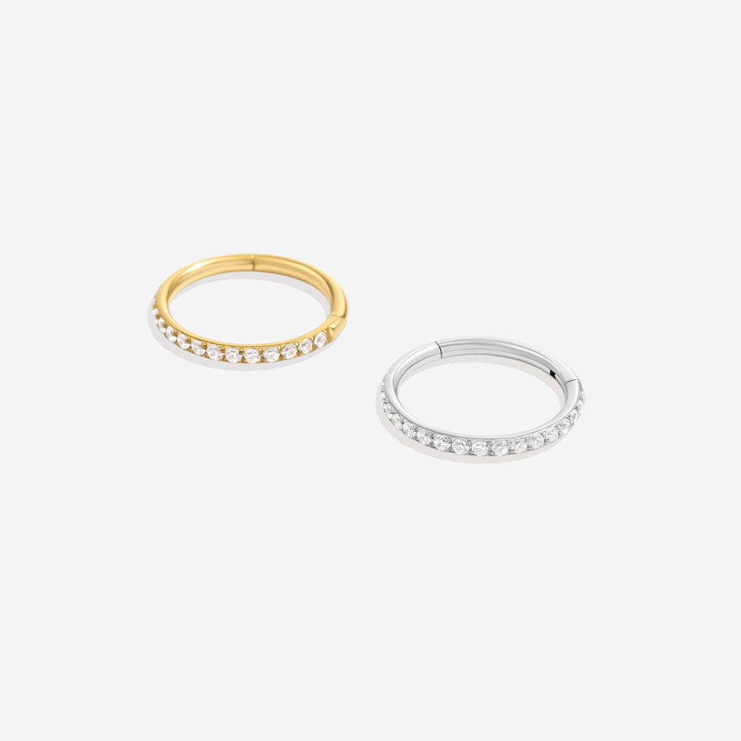Mint & Lily Eternity Crystal Cartilage Hoop Earrings | 16g