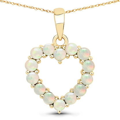 10K Yellow Gold Ruby Heart Necklace
