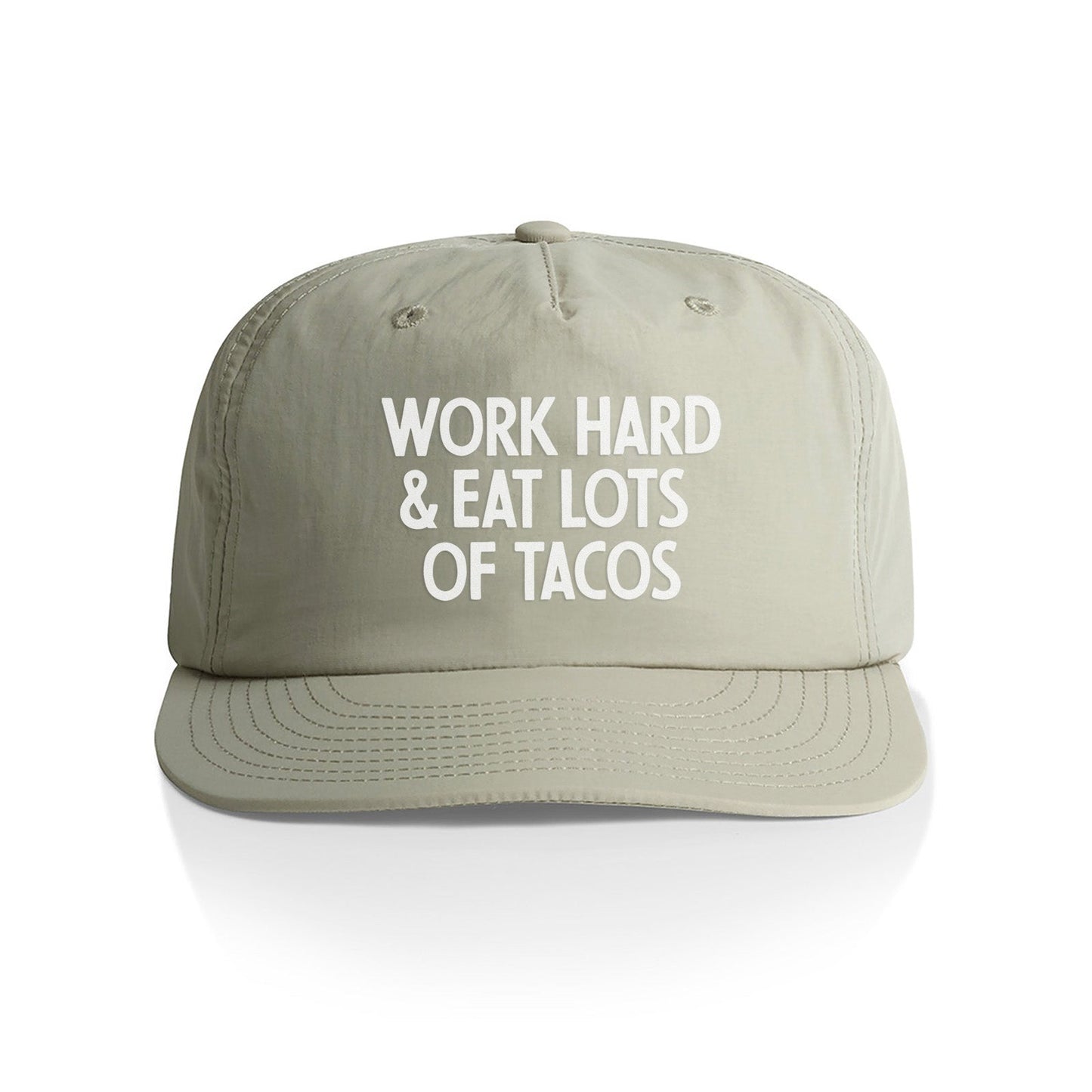 Frankie Jean Work Hard & Eat Tacos Nylon Snapback