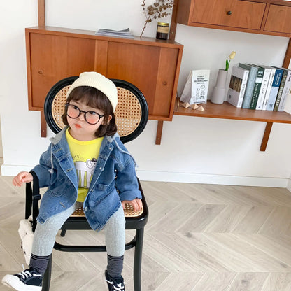 Children's Long Sleeve Denim Jacket for Boys and Girls