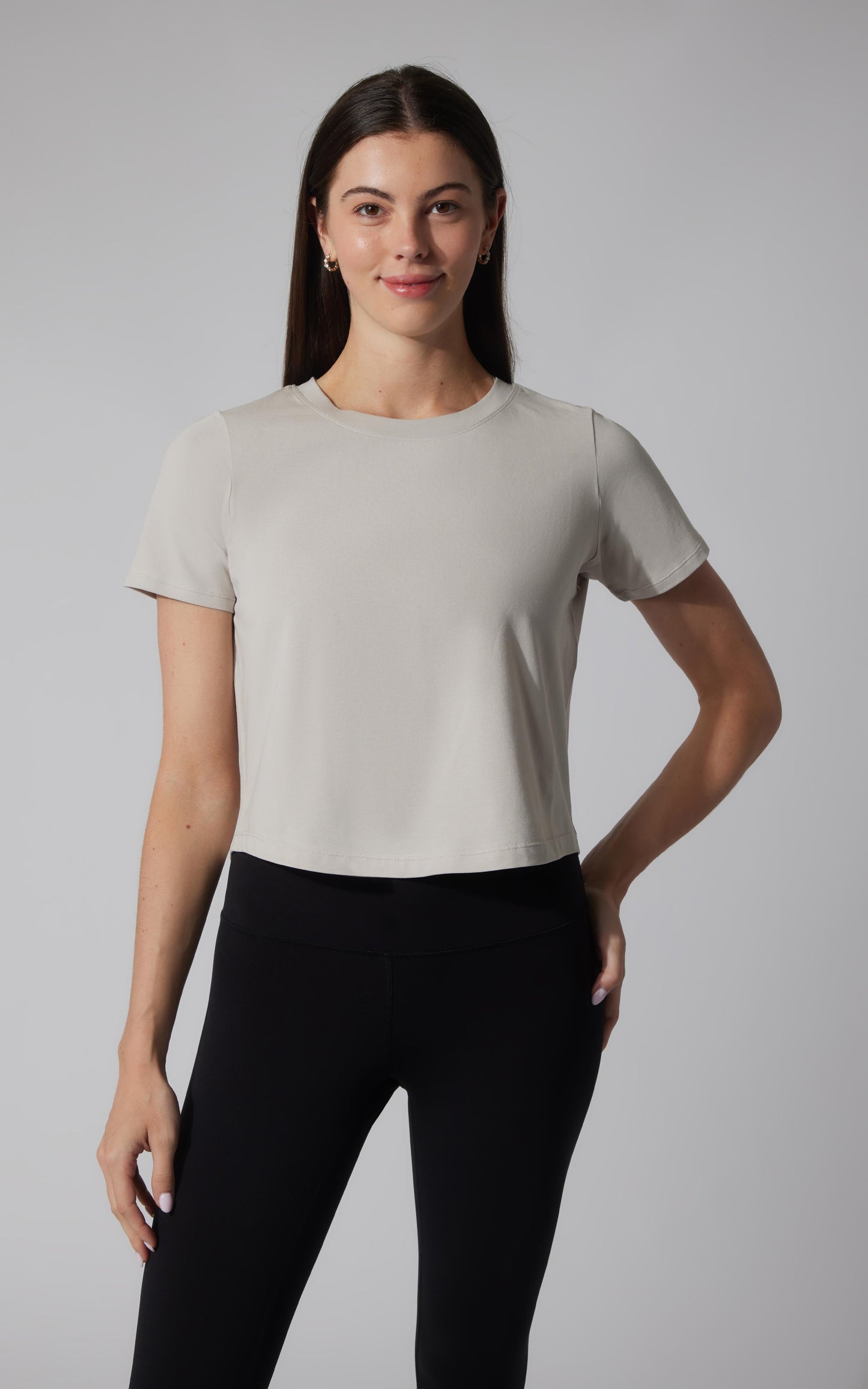 2 PK Airlite Cotton Boxy Cropped Short Sleeve Tee - Our Petal Tone Story