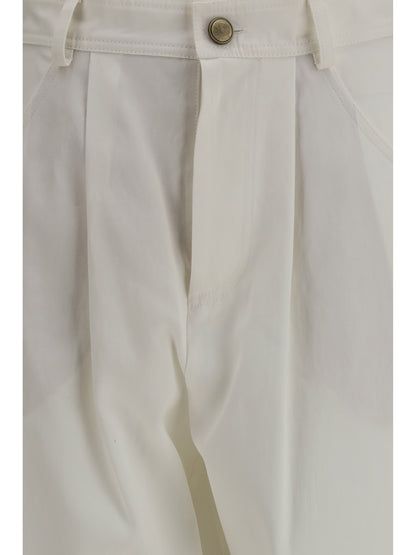 Jeans Barrel Fit White