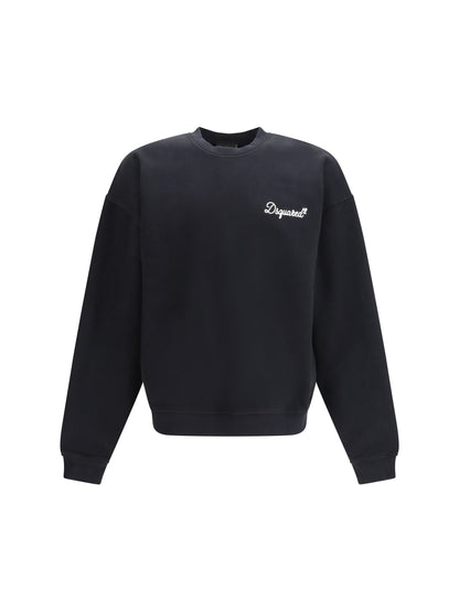 Sweatshirt Logo Cotton Black