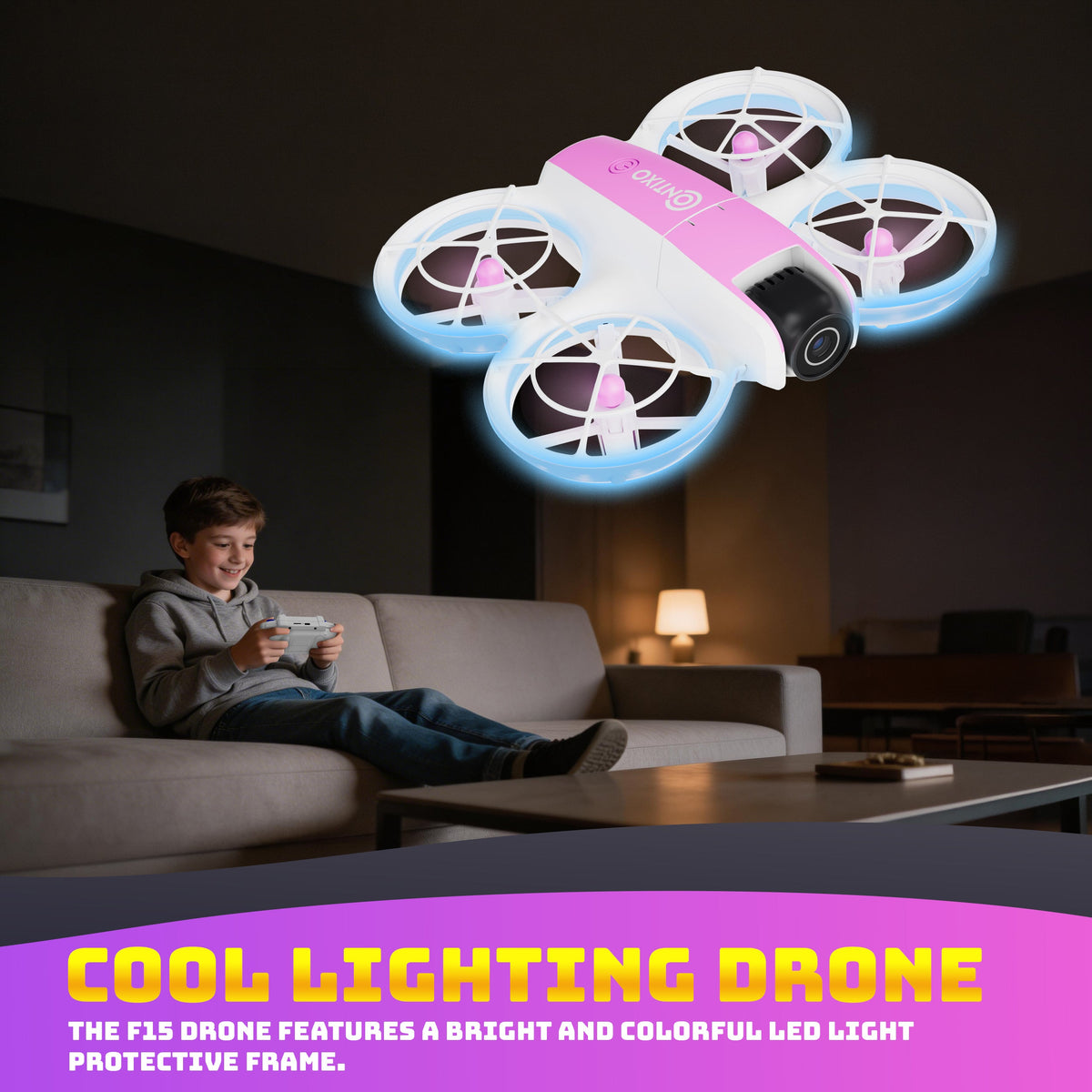 Contixo F15 Astro Mini Drone With 2.4" Screen Remote - 720P HD Camera, Live Video Display, Optical Flow Hover, One-Key Takeoff/Landing, 360° Stunts, 2 Batteries, Beginner Drone for Kids & Adults