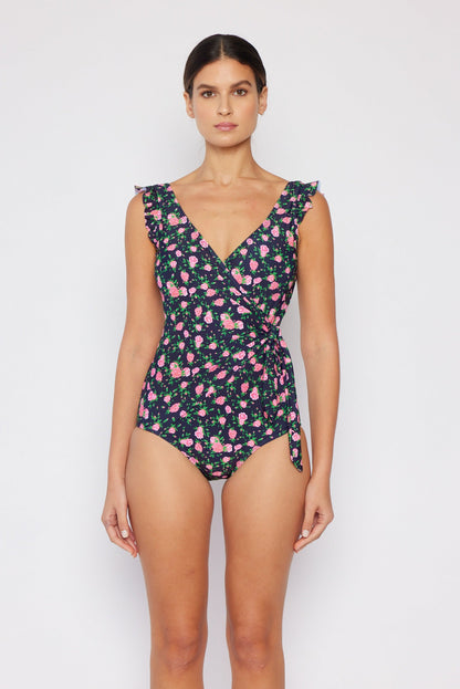 Marina West K4711 Bikini Set (Roses Black)