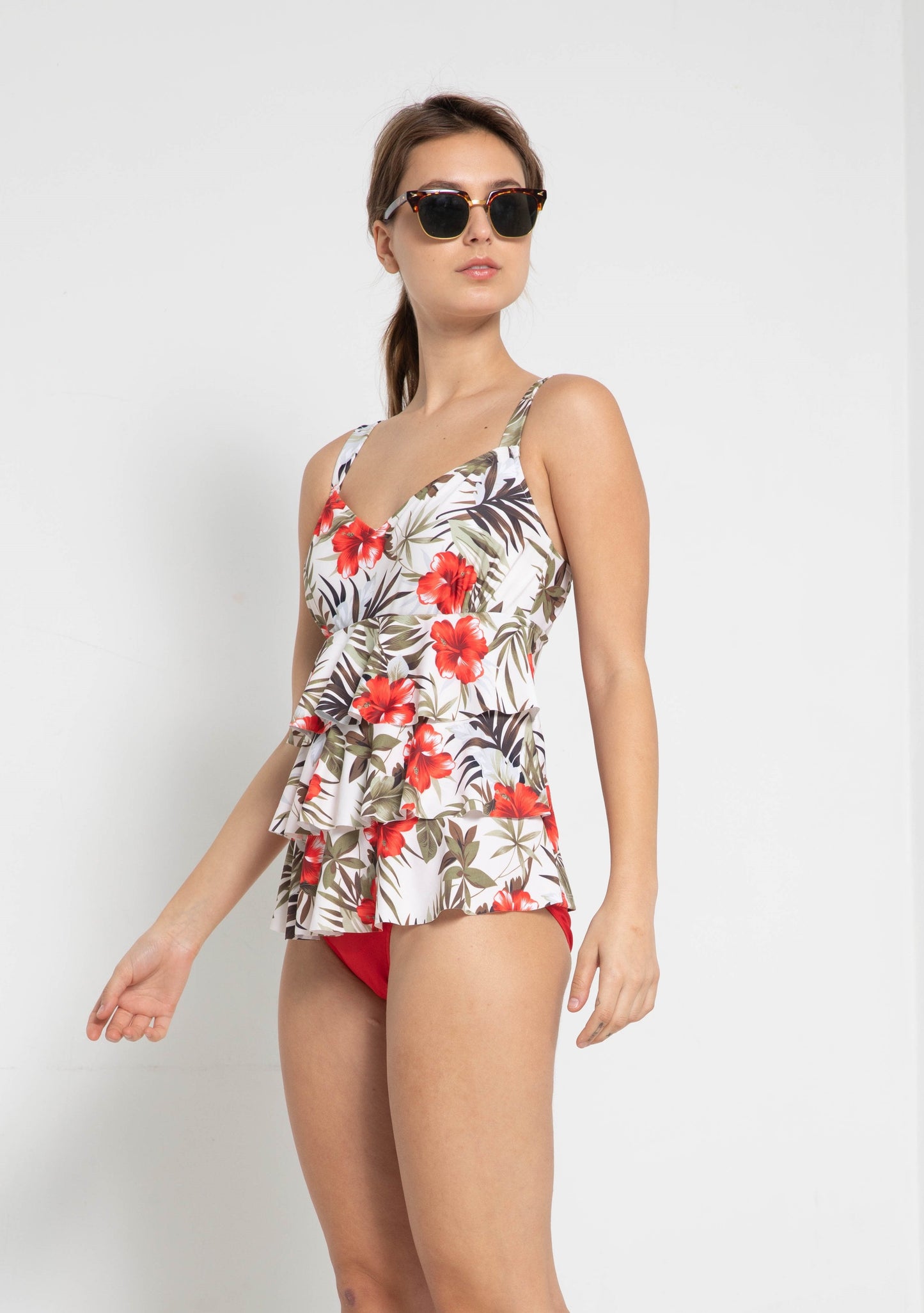 Marina West F1806-Flower Garden Red