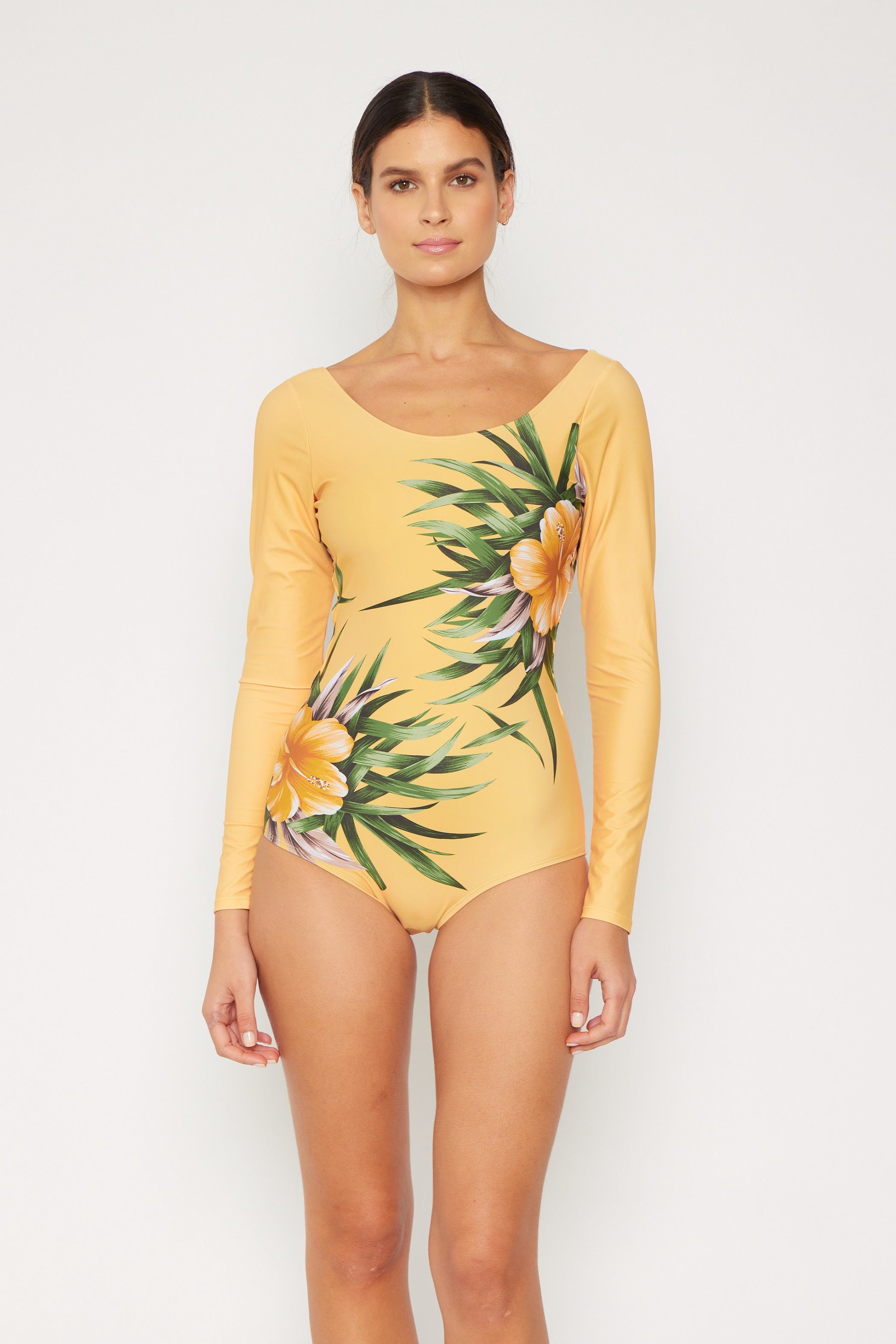 Marina West Long Sleeve Rashguard One Piece Swimsuit (F1822