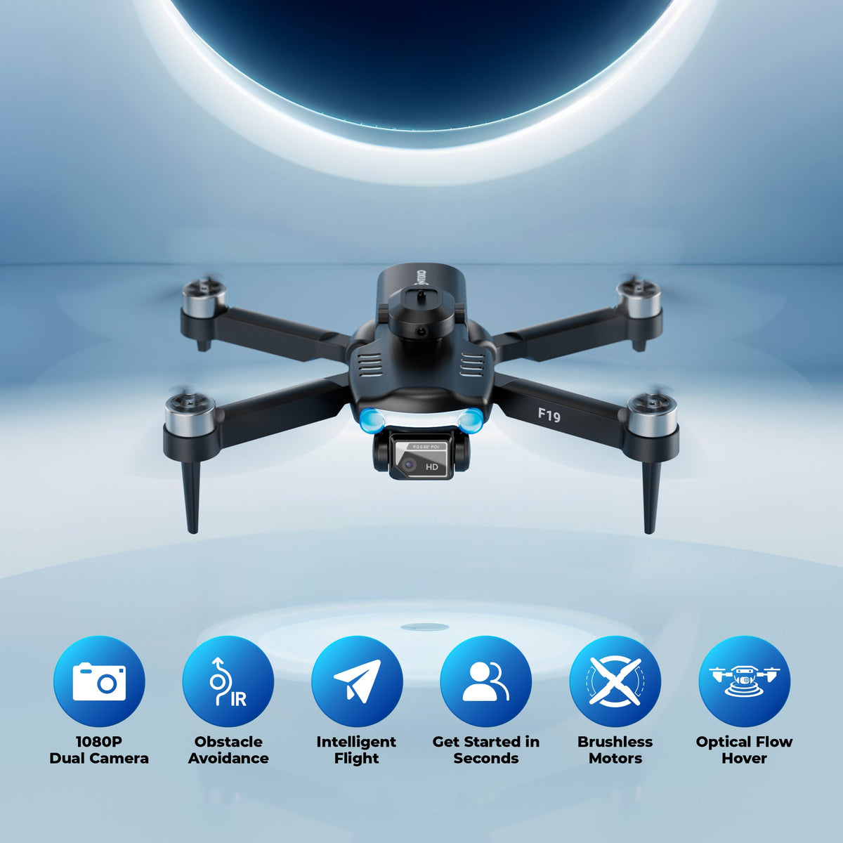 Contixo F19 Midnight Shadow Beginner Stunt Drone With Photo & Video HD Camera