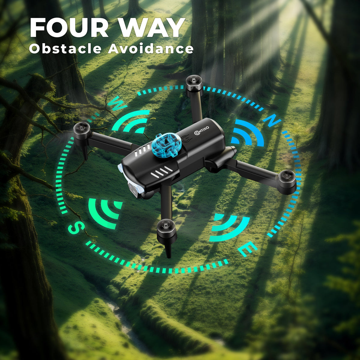 Contixo F19 Midnight Shadow Beginner Stunt Drone With Photo & Video HD Camera