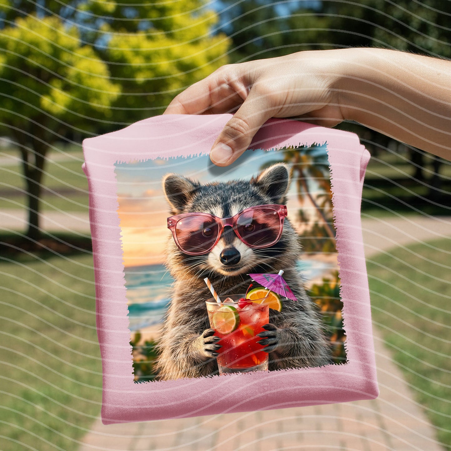 Summer Raccoon Graphic Tee
