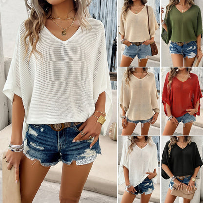 Women’s Spring and Summer Casual Loose Hollow Sweater