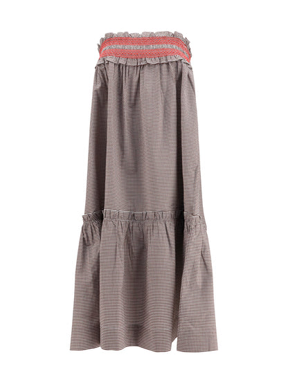 Skirt, Checked Cotton