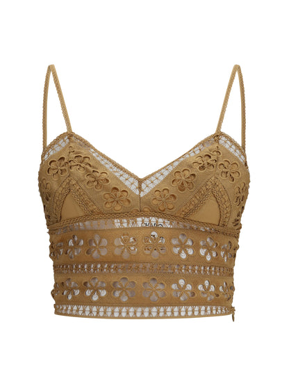 Top Melie Cotton Voile Cinnamon