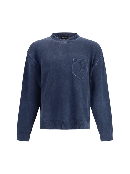 Crew Neck Sweater Navy Blue