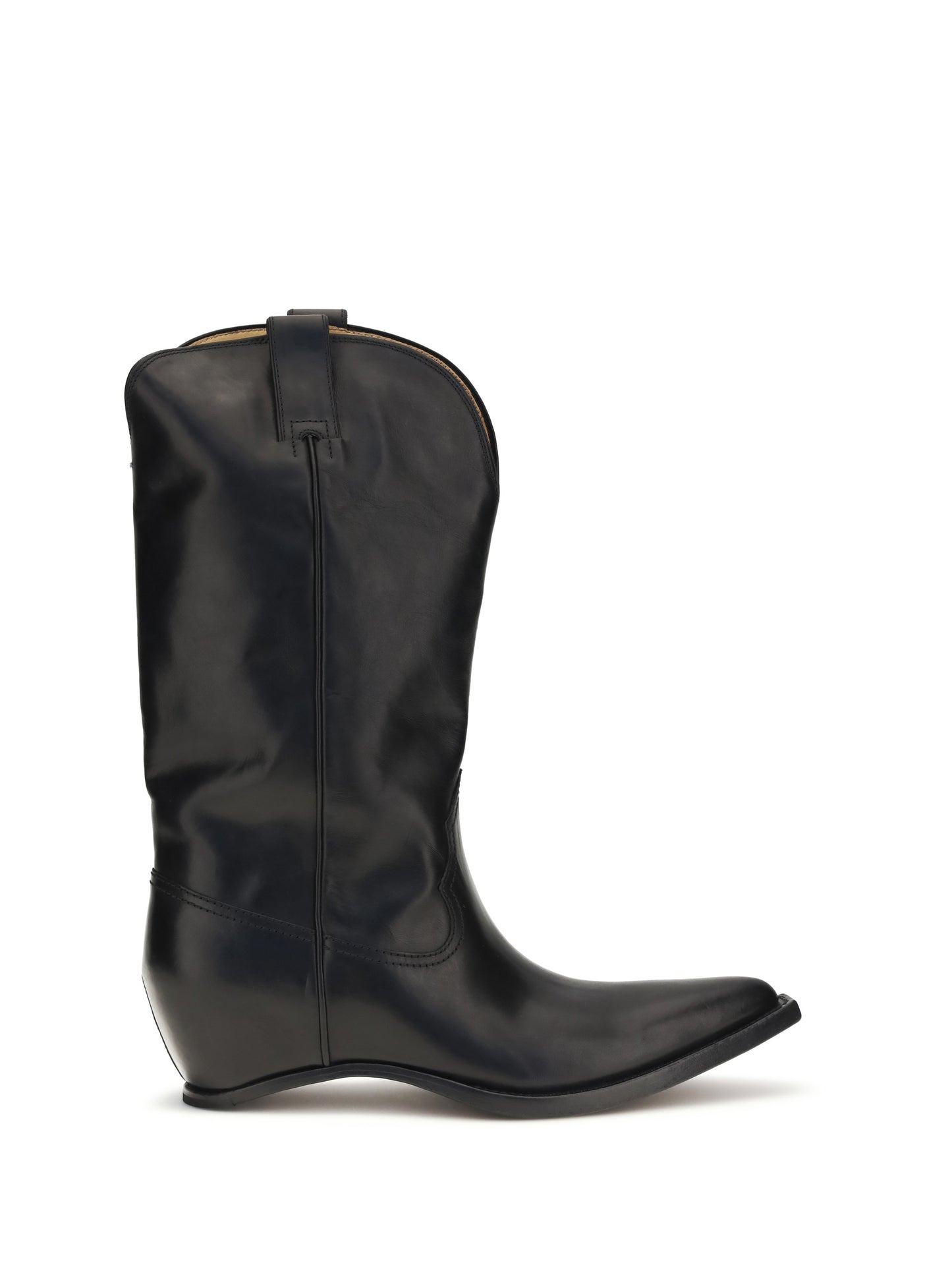 Boots Heel-Less Western Leather