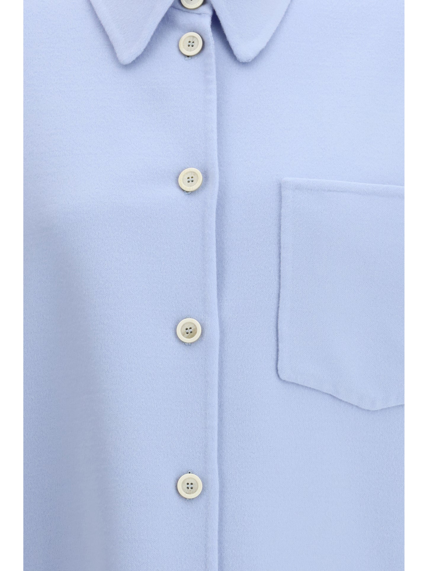 Long Shirt Double Wool Aqua