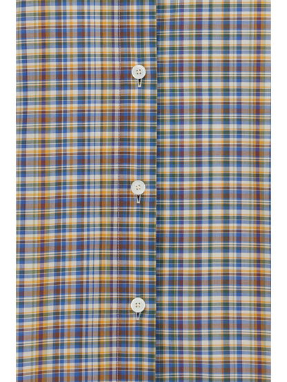 Cotton Shirt Blue/Orange